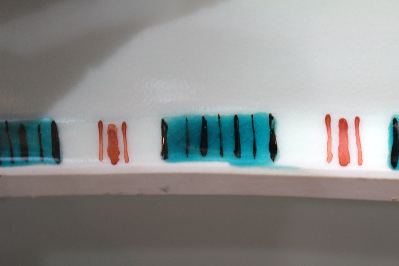 25400 人间国宝藤本道(草白釉底红釉牡丹小鸟八角盘)