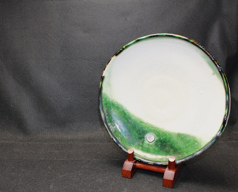 24663 鯉江良二 (織部皿) KOIE Ryoji