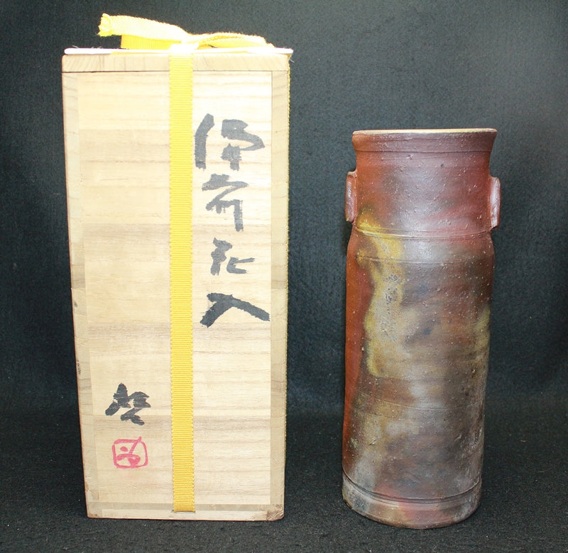 25449 Living National Treasure Fujiwara Kei (Bizen Vase) FUJIWARA Kei