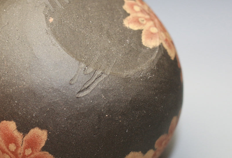 22290 人間国宝 5代伊藤赤水(無名異焼盃)ITO Sekisui