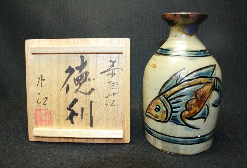 25556 Living National Treasure Jiro Kinjo (Sake bottle) KINJO Jiro