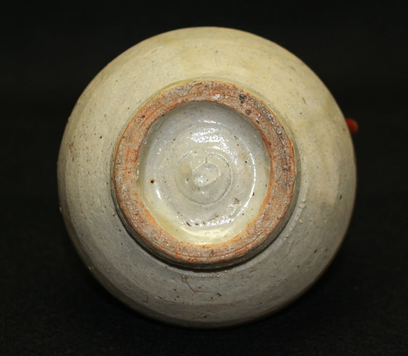 23299 Living National Treasure HAMADA Shoji (Red Painting Droplet)