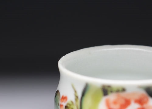 20957 FUJIMOTO Nodo(彩色山茶杯【草白釉】)