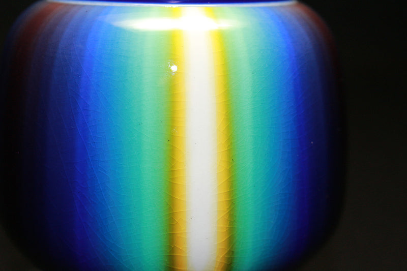 22118 Living National Treasure Tokuda Yasokichi III (Glossy Incense Burner "Kouhga")