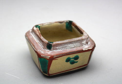 21975 人間国宝 浜田庄司(琉球窯赤絵盒子)HAMADA Syoji