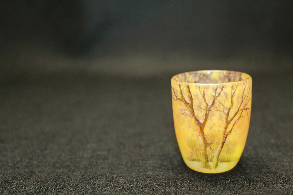 26154 ドーム・ナンシー 冬景色文リキュールグラス②