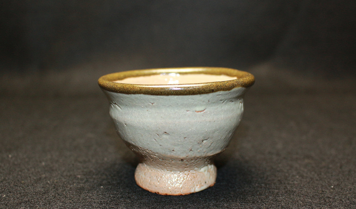 浜田庄司 掛分指描盃 浜田庄司 掛分釉盃 ぐい呑み 酒器 人間国宝 民藝