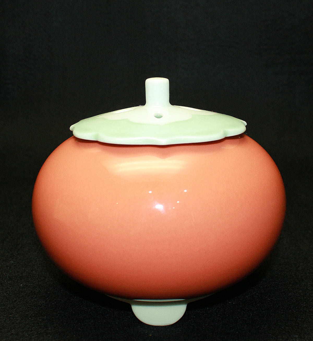 26256 人間国宝 井上萬二 彩釉柿香爐 – アート飛田