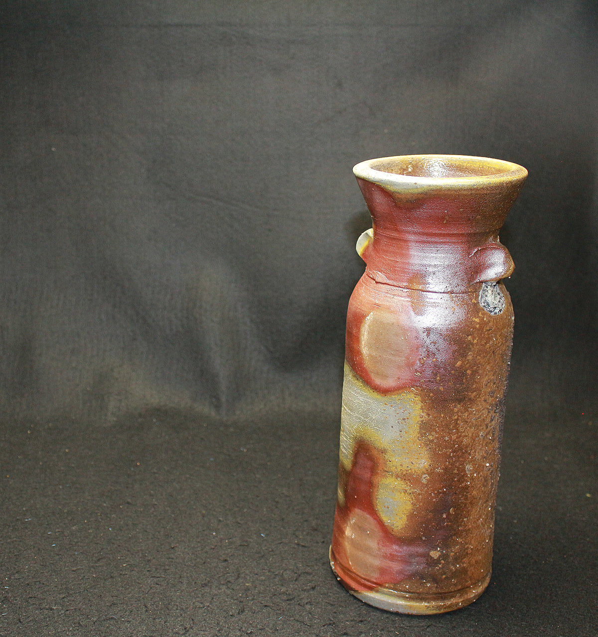 25738 Living National Treasure Fujiwara Yu Bizen Kiln-changed mortar vase