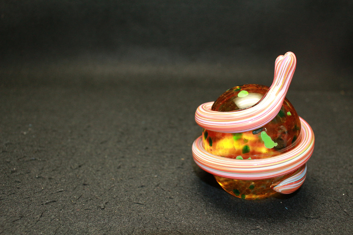 25793 横山尚人 グラスデコール へび 置物