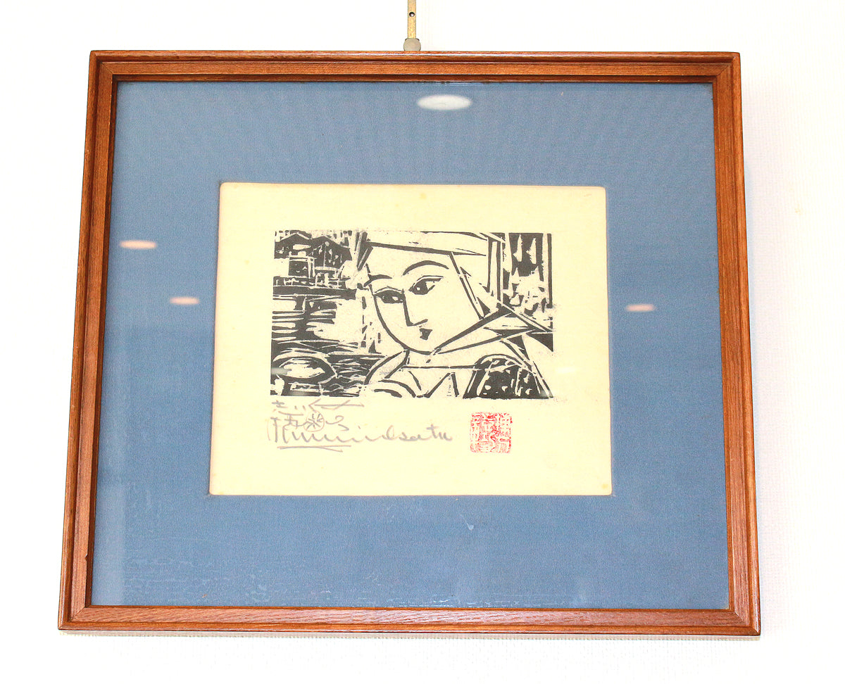 25867 棟方志功 港頭巾の柵