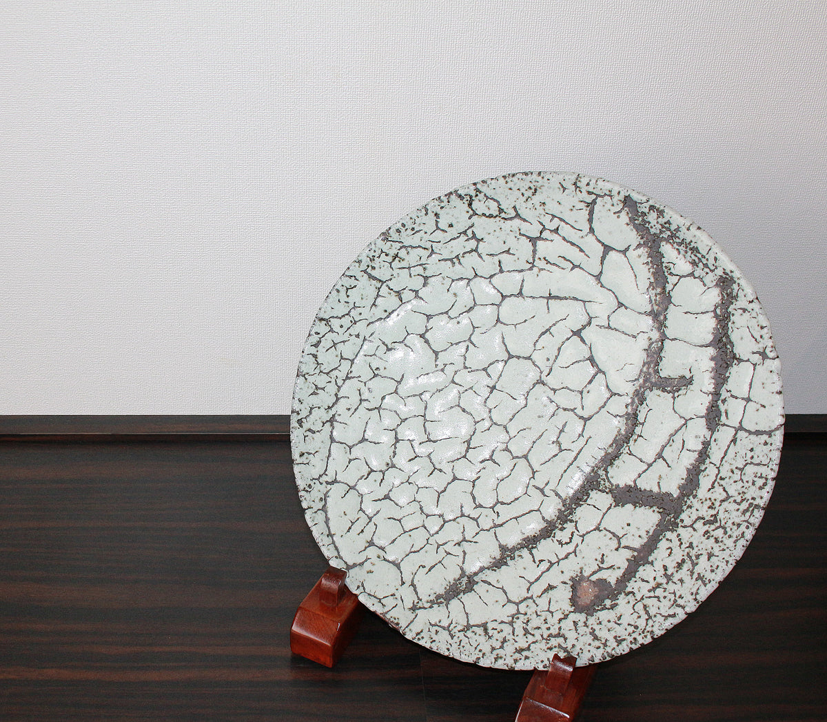 25842 人間国宝 清水卯一 蓬莱月額皿