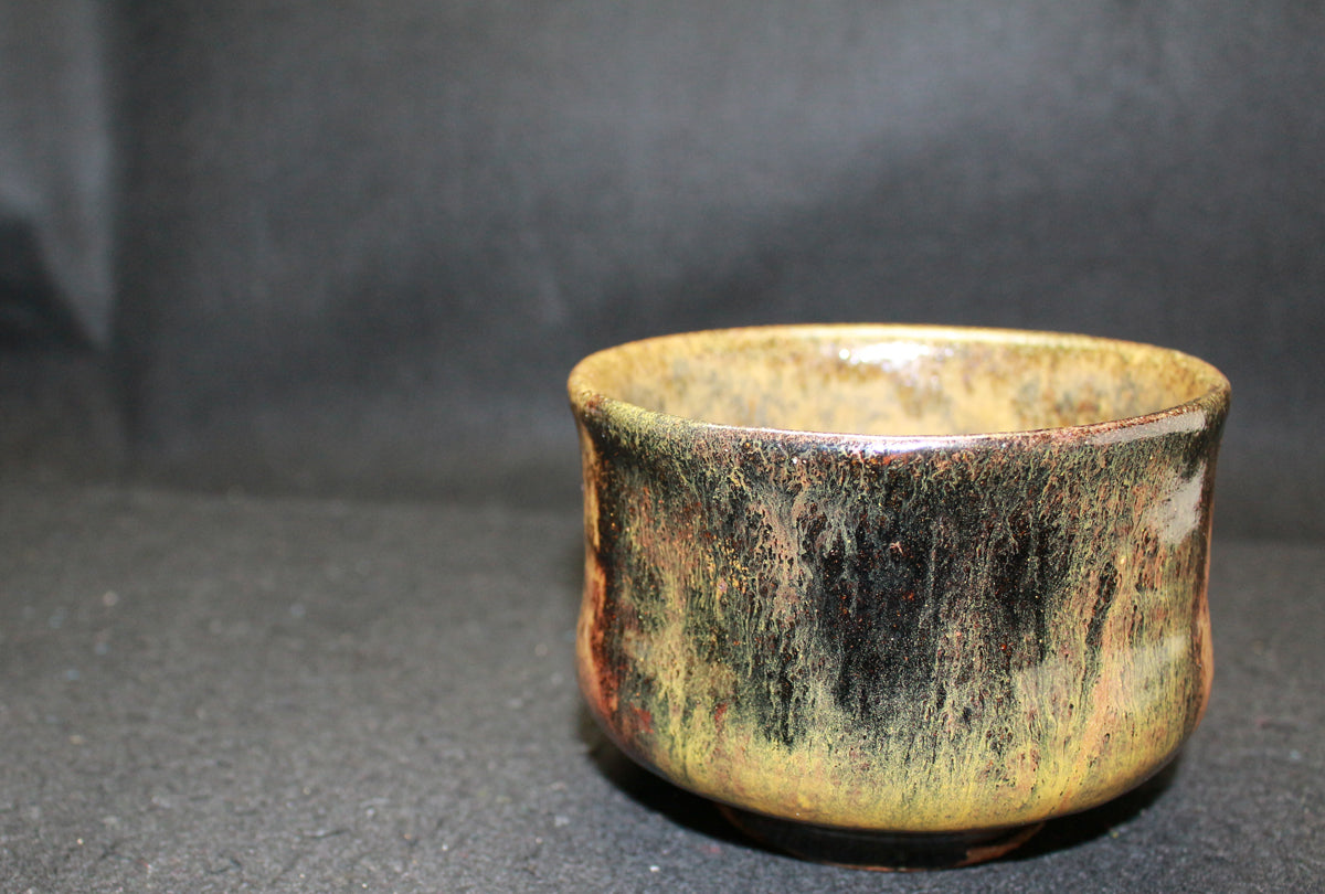 25968 西岡小十 黒唐津茶碗 NISHIOKA Koju