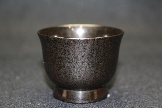 25012 ONIHIRA Keiji (Silver ground Zelkova grain cup) 