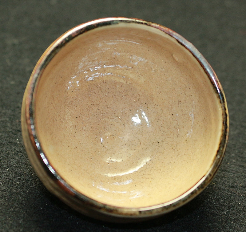 24607 Living National Treasure Yoshimichi Fujimoto (Red-painted sake cup) 