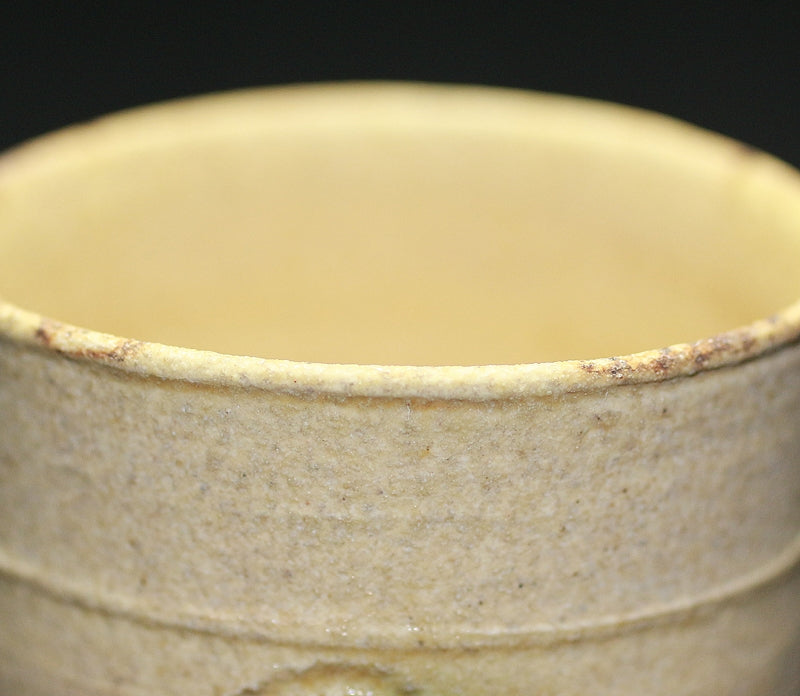 22202 Kenji Hara (yellow Seto sake cup) HARA Kenji 