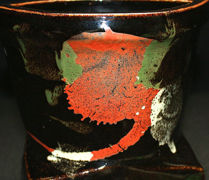 22219 Mingei Master Kanjiro Kawai (Iron Flat Vase) KAWAI kANJIRO