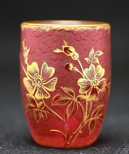 22890 Dome Nancy (Gold-painted flower design cup (red, early 20th century)) 