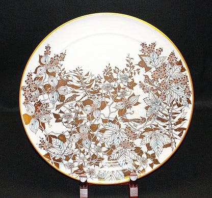 22240 Living National Treasure Takuo Kato (Large Luster Plate "Poem of Birds")