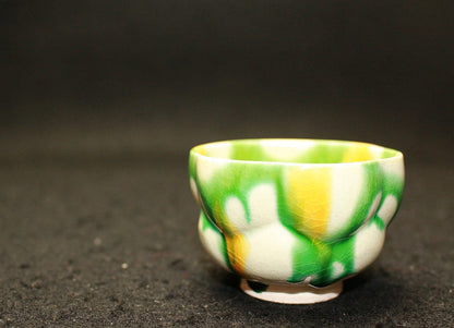 25433 Living National Treasure Takuo Kato (Reproduced Shosoin Sansai Flower-Shaped Sake Cup) 