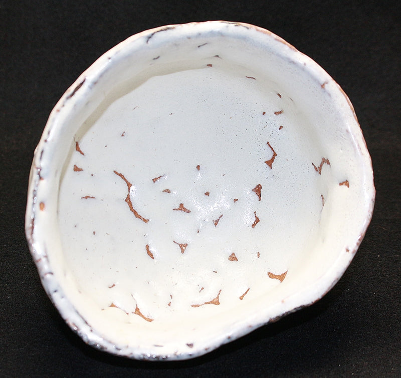 23571 Living National Treasure 11th Generation Miwa Kyusetu (Demon Hagiwari High-footed Tea Bowl) 