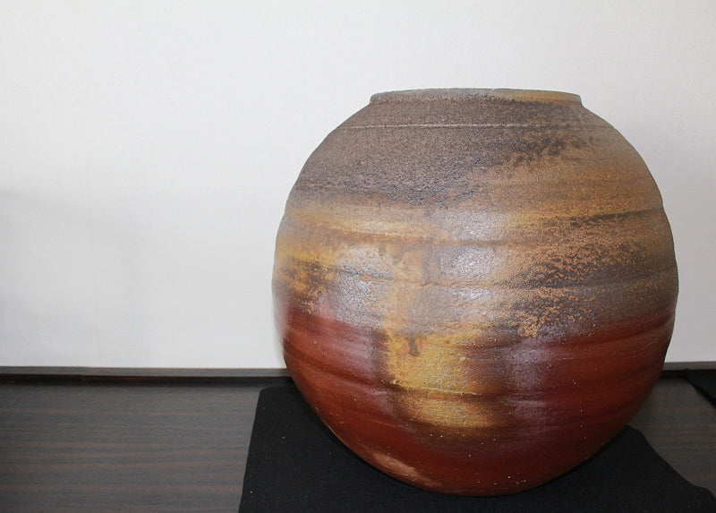 25443 Living National Treasure Fujiwara Yu (Bizen Large Vase) FUJIWARA Yu 