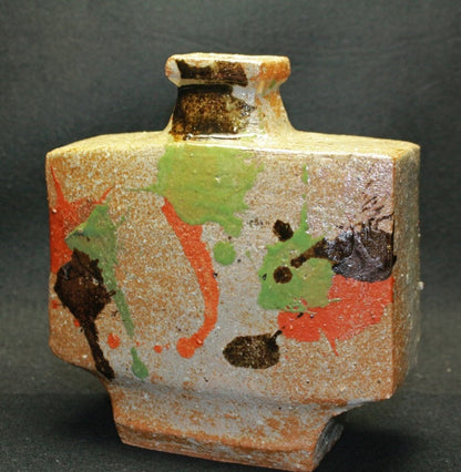 25062 Kanjiro Kawai (Three-colored flat vase) 