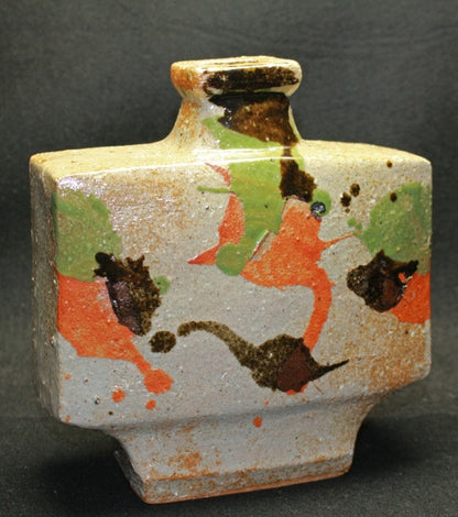 25062 Kanjiro Kawai (Three-colored flat vase) 