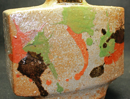 25062 Kanjiro Kawai (Three-colored flat vase) 