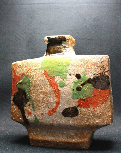 25062 Kanjiro Kawai (Three-colored flat vase) 