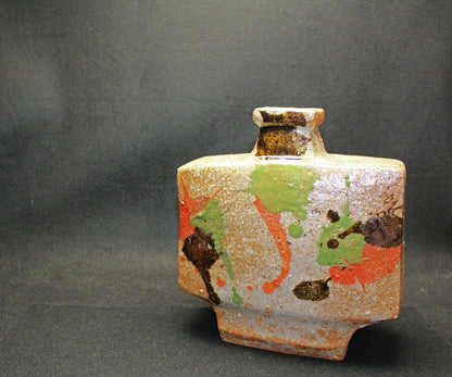 25062 Kanjiro Kawai (Three-colored flat vase) 