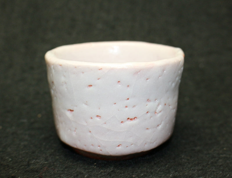 25467 Living National Treasure Kato Kozo (Shino sake cup) KATO Kozo 