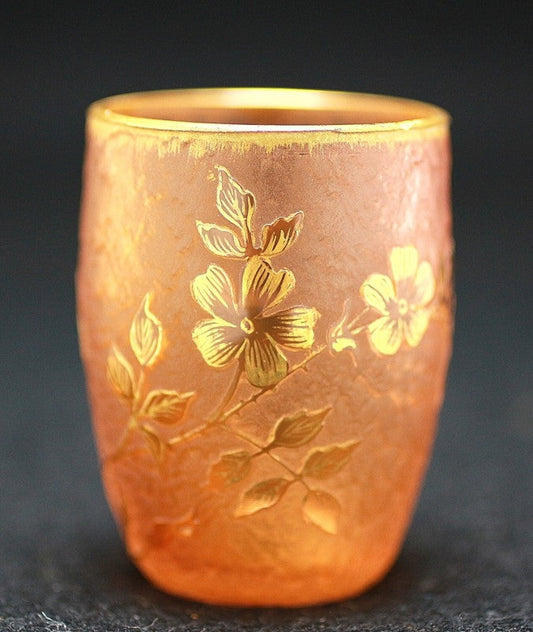 22920 Dome Nancy (Gold-painted flower design cup (Yamabuki, orange, early 20th century)) 