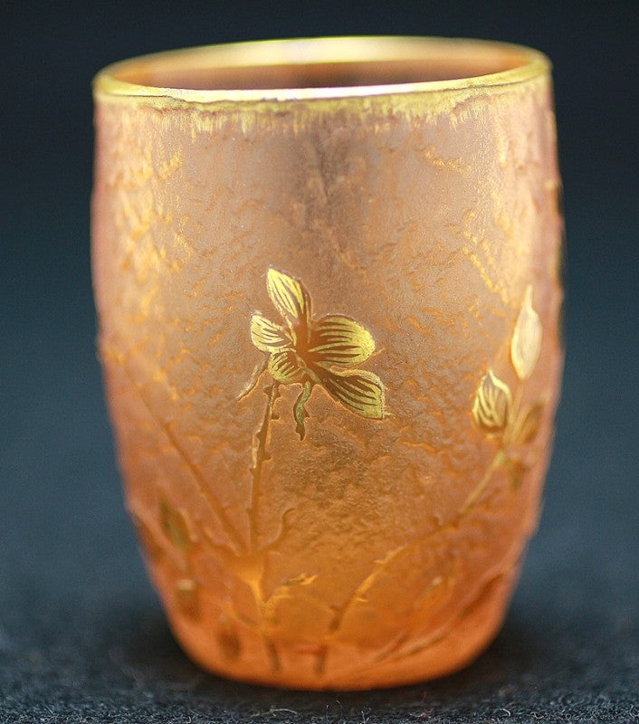 22920 Dome Nancy (Gold-painted flower design cup (Yamabuki, orange, early 20th century)) 