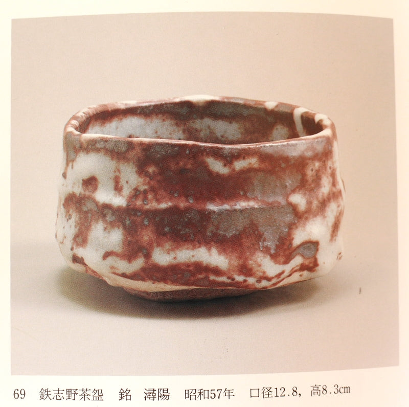 24620 加藤唐九郎 (鉄志野茶碗「潯陽」図録掲載品S57年) – アート飛田