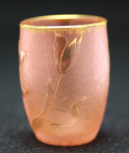 22921 Dome Nancy (Gold-painted flower design cup (tulip pink, early 20th century)) 