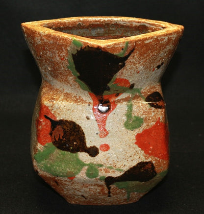 22841 KAWAI Kanjiro (Three-colored flat vase) 