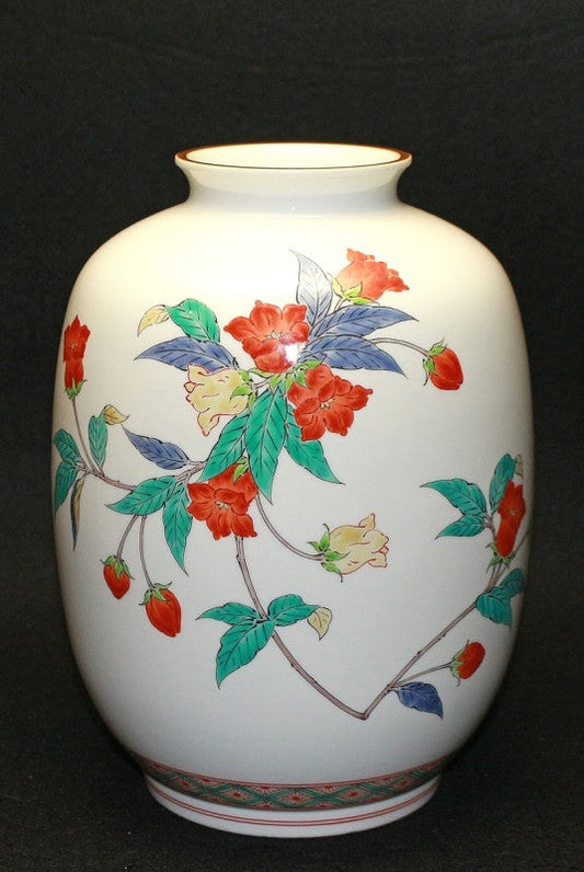 25495 14th generation Sakaida Kakiemon (Muddy hand flower vase) 