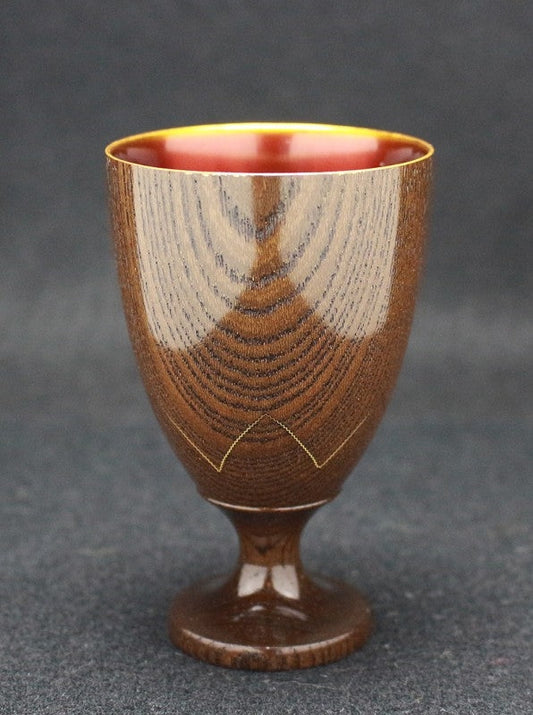 22967 Living National Treasure Ryozo Kawakita (Sake cup made from ancient Japanese zelkova wood) 