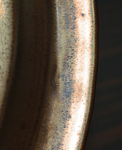 25446 KIMURA Morikazu (Iron copper glaze kiln change dish) 