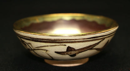 23042 The 11th Rakukei-nyū, the 12th Rakuko-nyū, and the 12th Eiraku-wazen (painted Goryeo copy of a sake cup (with a Nanryo lining by Nakagawa Jōeki)) 