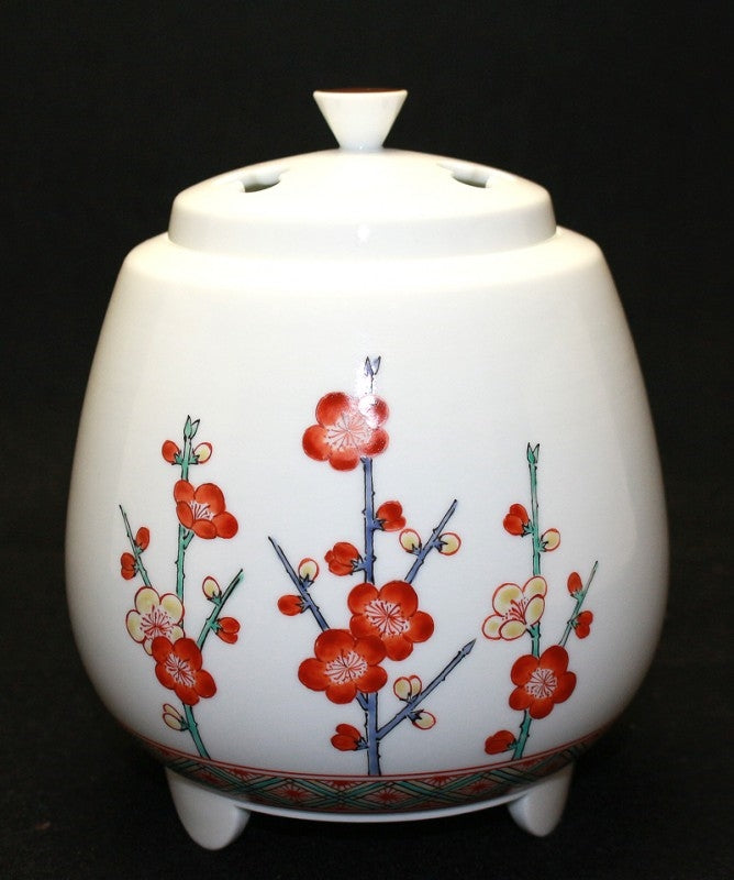 24745 14th generation Sakaida Kakiemon (Muddy hand plum blossom incense burner) 