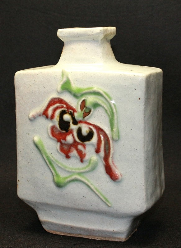 25496 Kanjiro Kawai Flower Vase (Tubular Painting)② KAWAI Kanjiro 