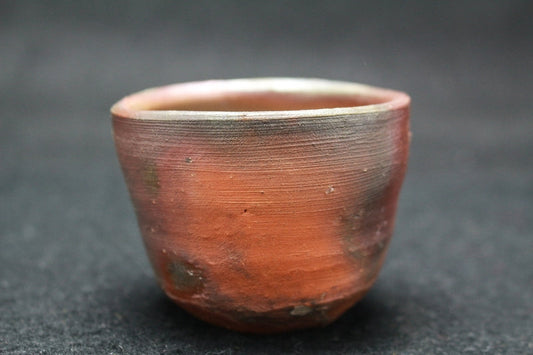 24722 Living National Treasure Arakawa Toyozo (Bizen sake cup, fired at Bizen Eisuke kiln) ARAKAWA Toyozo 