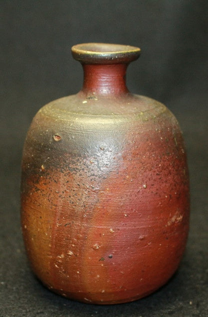 25585 Living National Treasure Jun Isezaki (Bizen Sake Bottle) ISEZAKI Jun