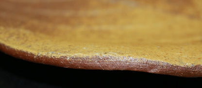 23108 Kitaoji Rosanjin (Bizen ash-covered leaf-shaped plate (Kuroda Toyoan signature) 