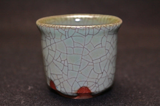 25156 Living National Treasure Hiroshi Nakajima (Celadon sake cup) 