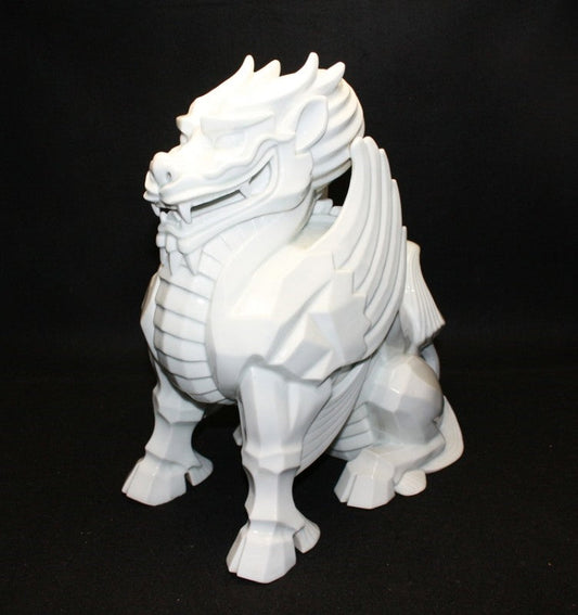 25547 12th generation Sakaida Kakiemon (white porcelain kirin figurine) SAKAIDA Kakiemon