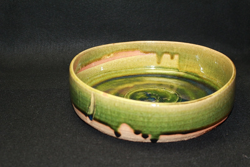 23165 Kitaoji Rosanjin (Oribe glaze Dora bowl) KITAOJI Rosanjin 