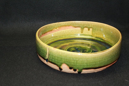 23165 Kitaoji Rosanjin (Oribe glaze Dora bowl) KITAOJI Rosanjin 